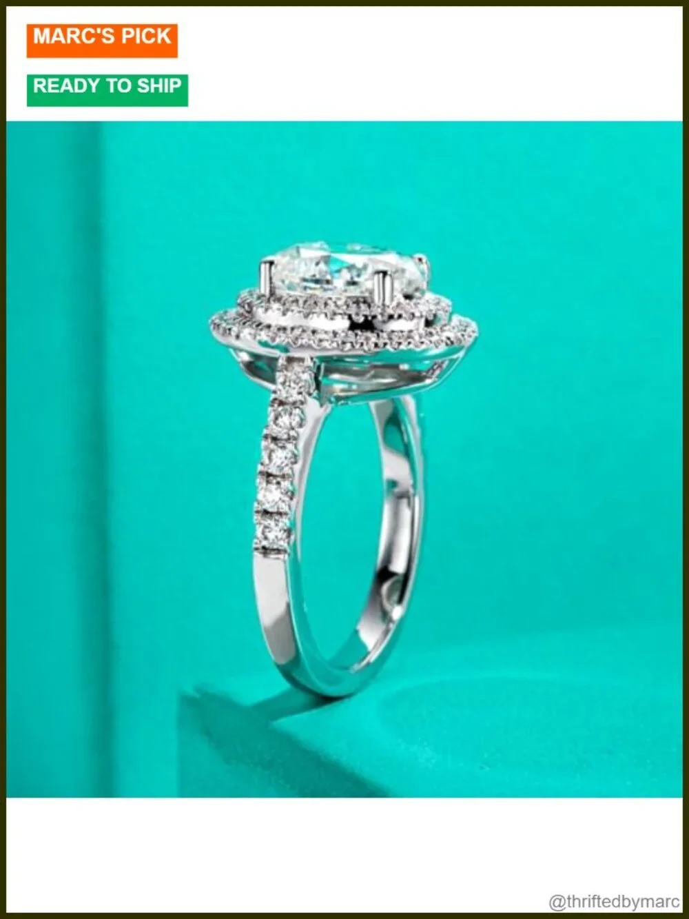 Moissanite Engagement Ring 3.72cttw Oval Cut 925 Sterling Silver Halo Wedding